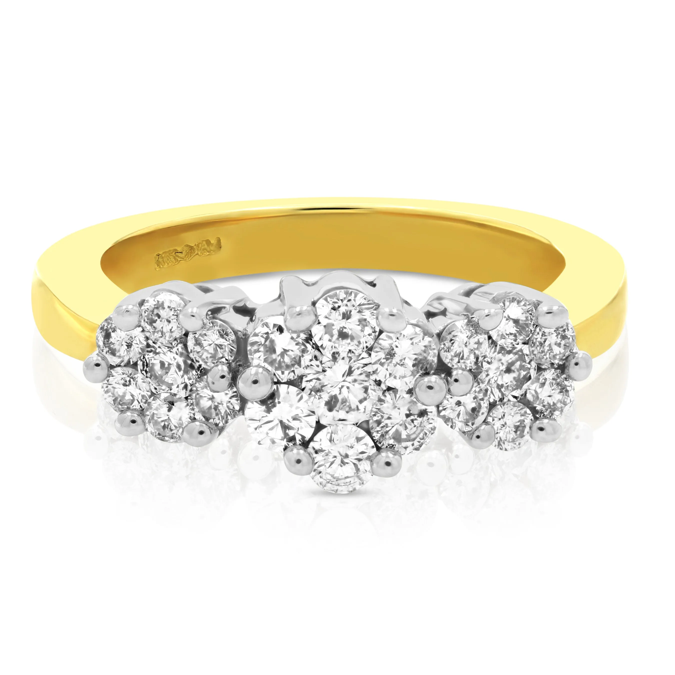 1 cttw Composite Diamond Engagement Rings in 14K Yellow Gold