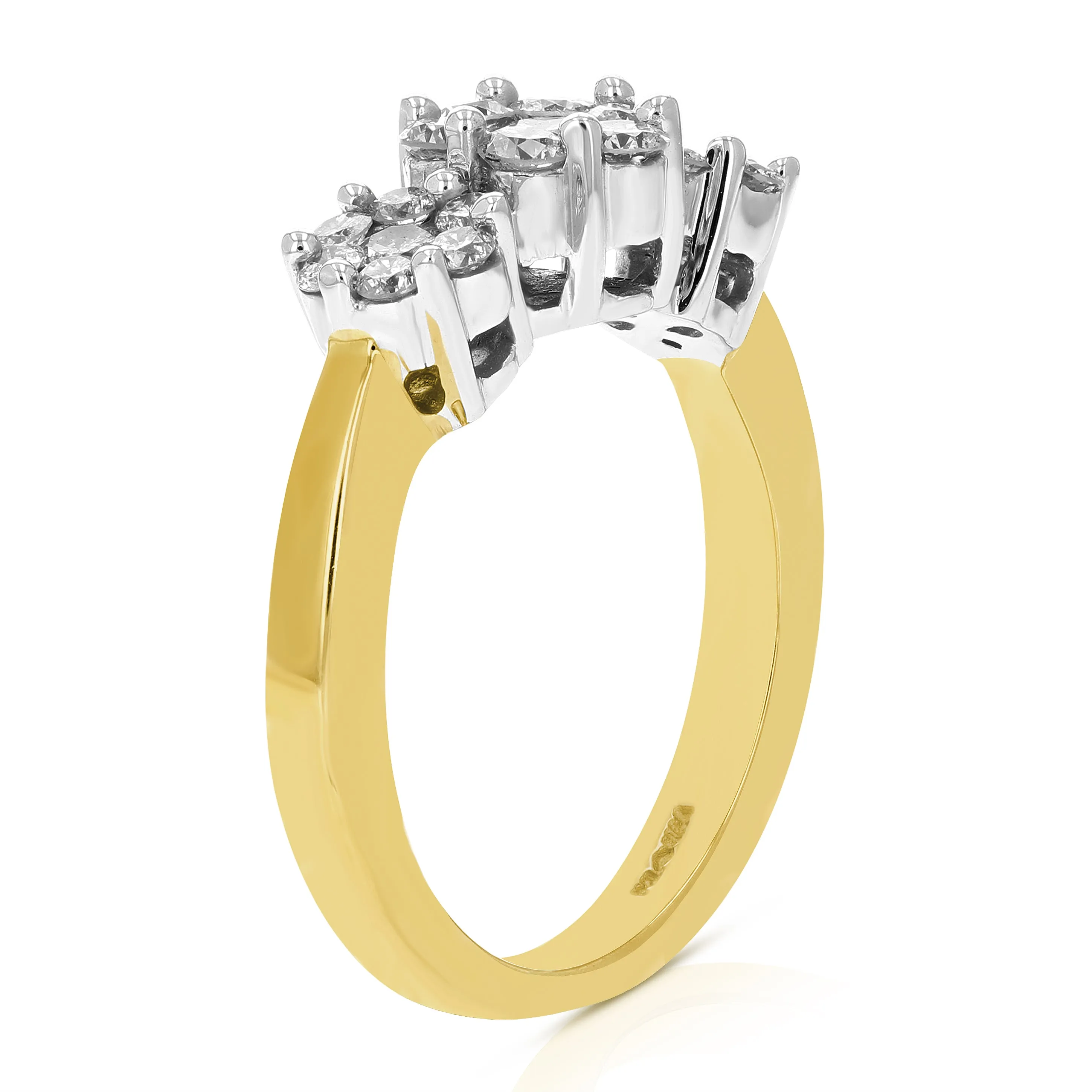 1 cttw Composite Diamond Engagement Rings in 14K Yellow Gold