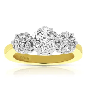 1 cttw Composite Diamond Engagement Rings in 14K Yellow Gold