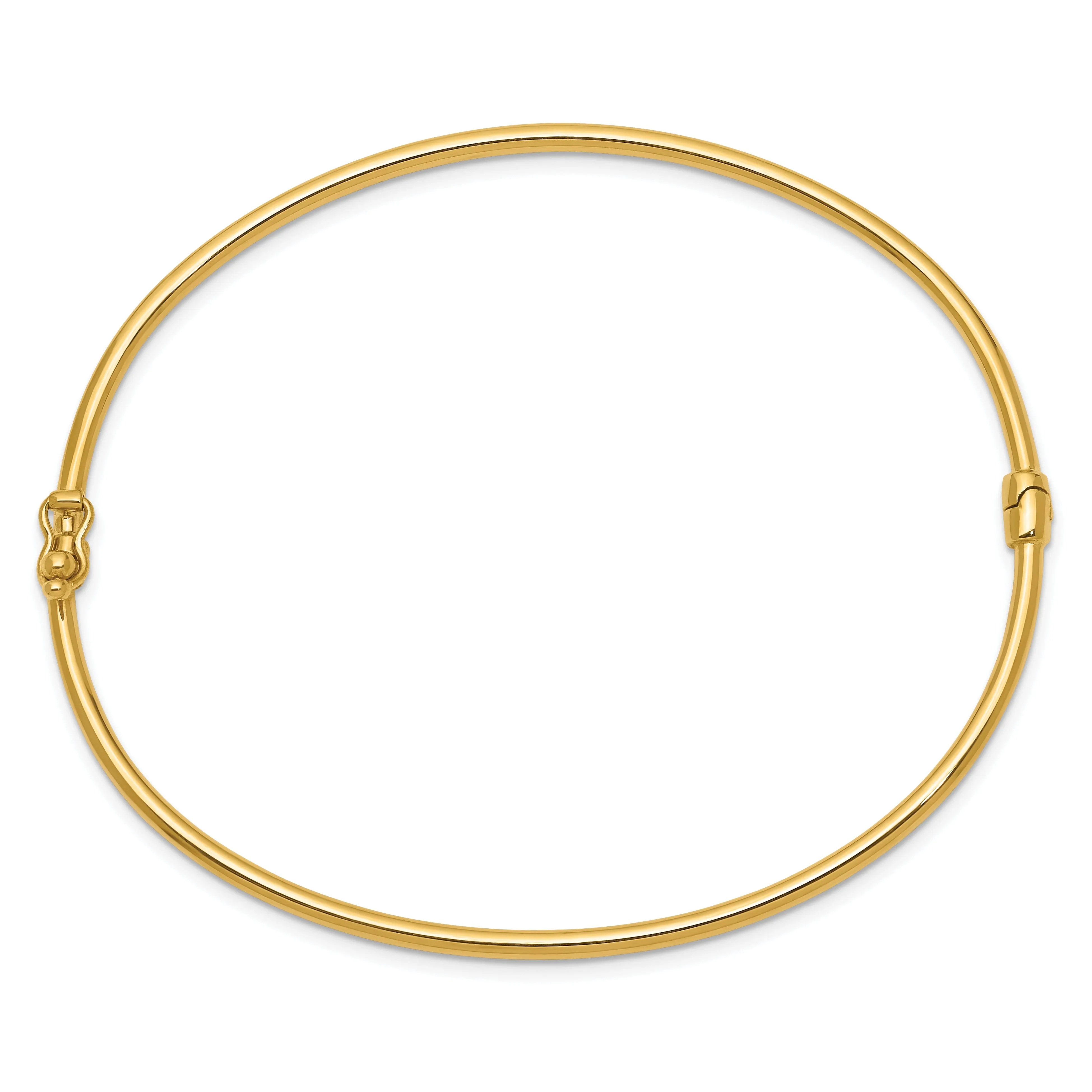 14k Yellow Gold Hinged Bangle Bracelet