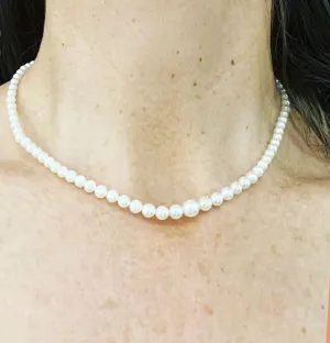 1930s Akoya Graduated Round Pearl Necklace