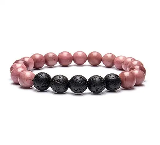 2 pc set - Lava Rock Stone Aromatherapy Essential Oil Diffuser Bracelet