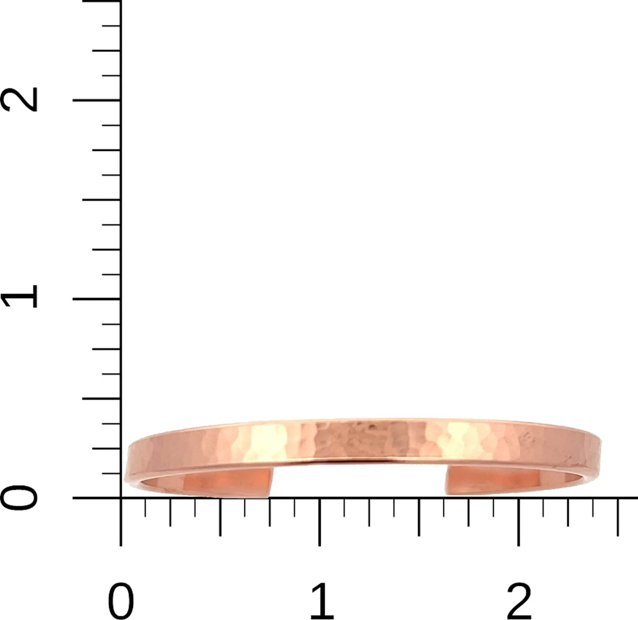 4mm Wide Hammered Copper Cuff Bracelet