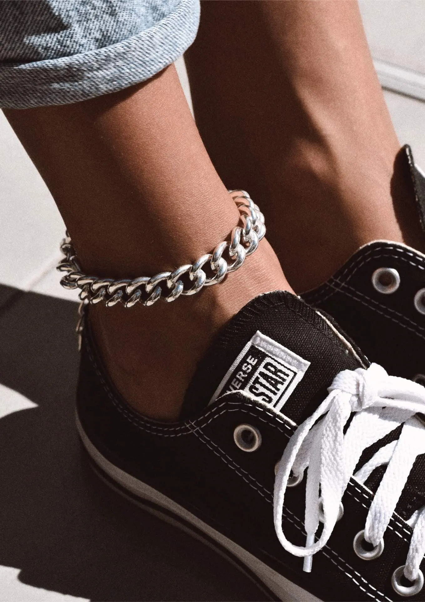 Anchor Anklet Silver