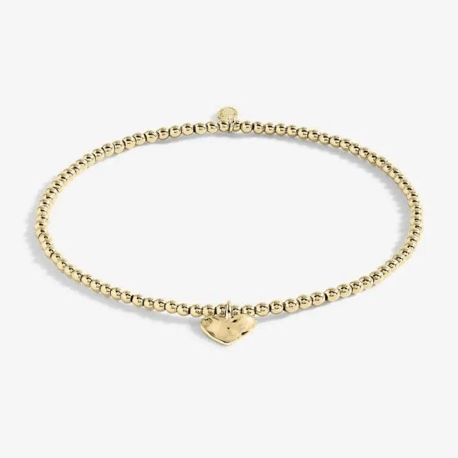 Anklet Gold Hammered Heart 5619