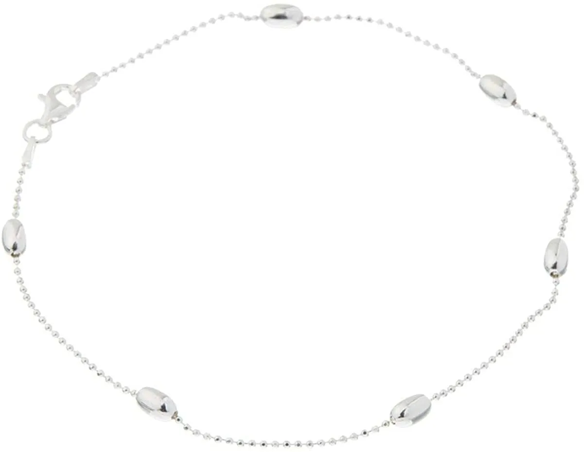 Ball design fashionable real silver anklets