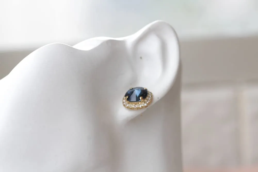 BLUE STUD EARRINGS