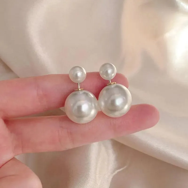 Bohemian Pearl Stud Earrings: Vintage Style Jewelry - Elegant Gift Choice