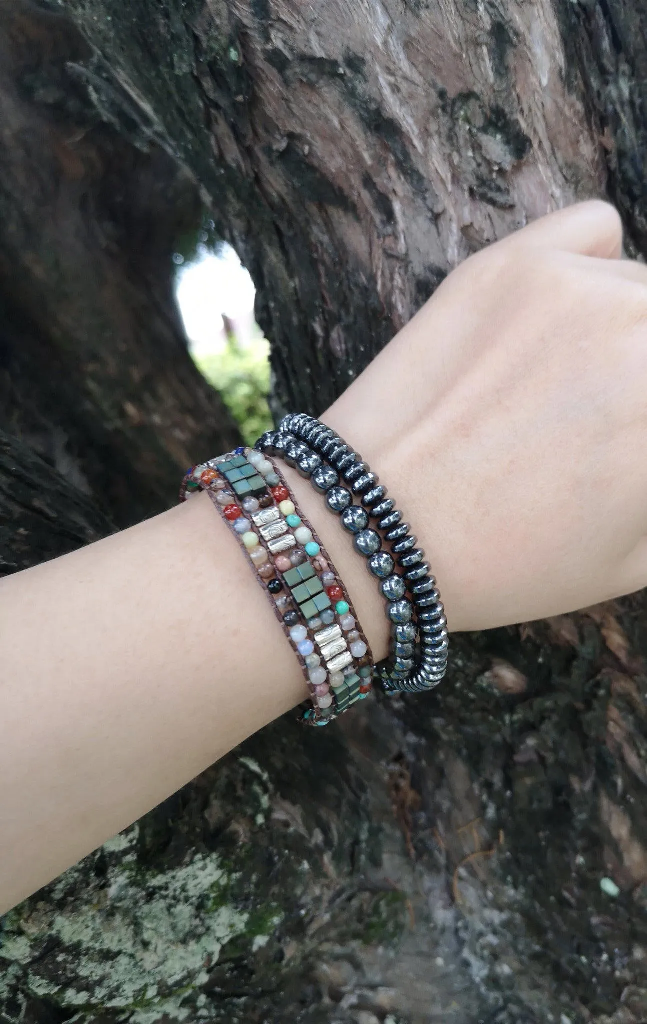 Boho Chic Colorful Midnight Wrap Bracelet