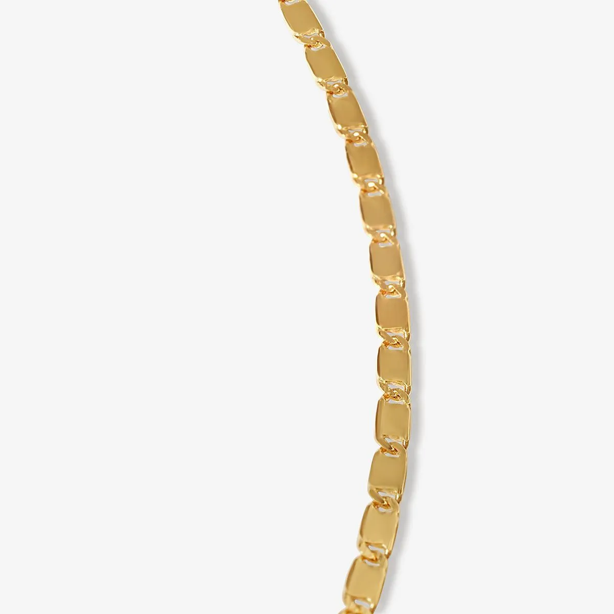 Cairo flat link chain anklet