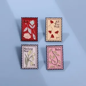 Cartoon Style Modern Style Classic Style Pin Square Leaves Flower Alloy Plating Unisex Brooches