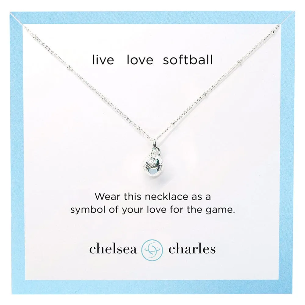 CC Sport Silver Softball Necklaces (Team Pack of 12)