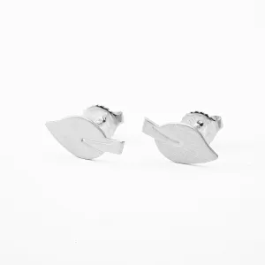 Elegant Leaf Shape Earrings with Silver Finish