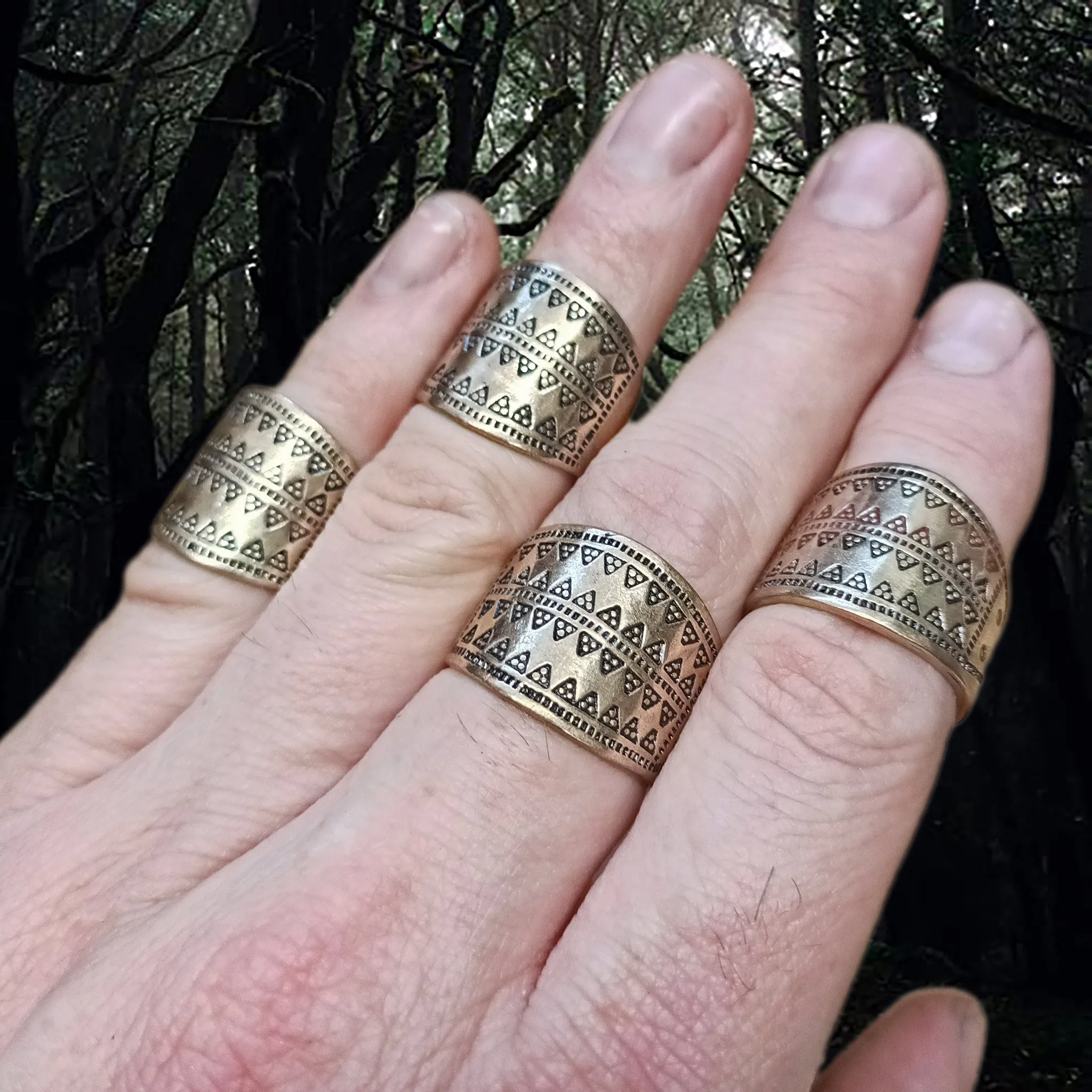 Embossed Bronze Replica Viking Ring