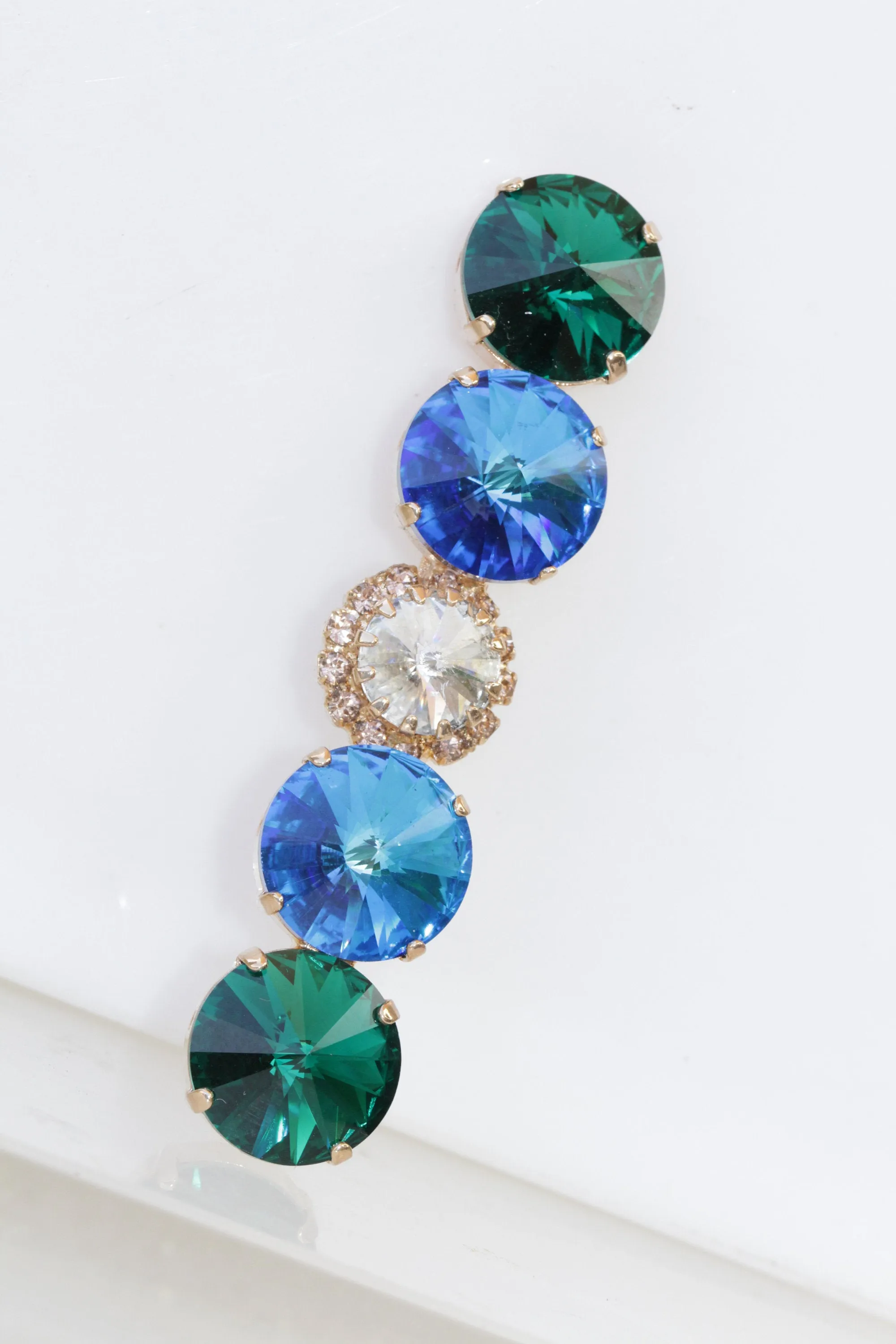 EMERALD BLUE BROOCH