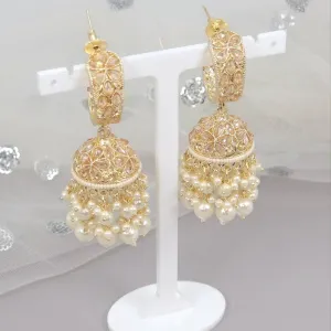 Geet - Polki Diamond Jhumki Earrings