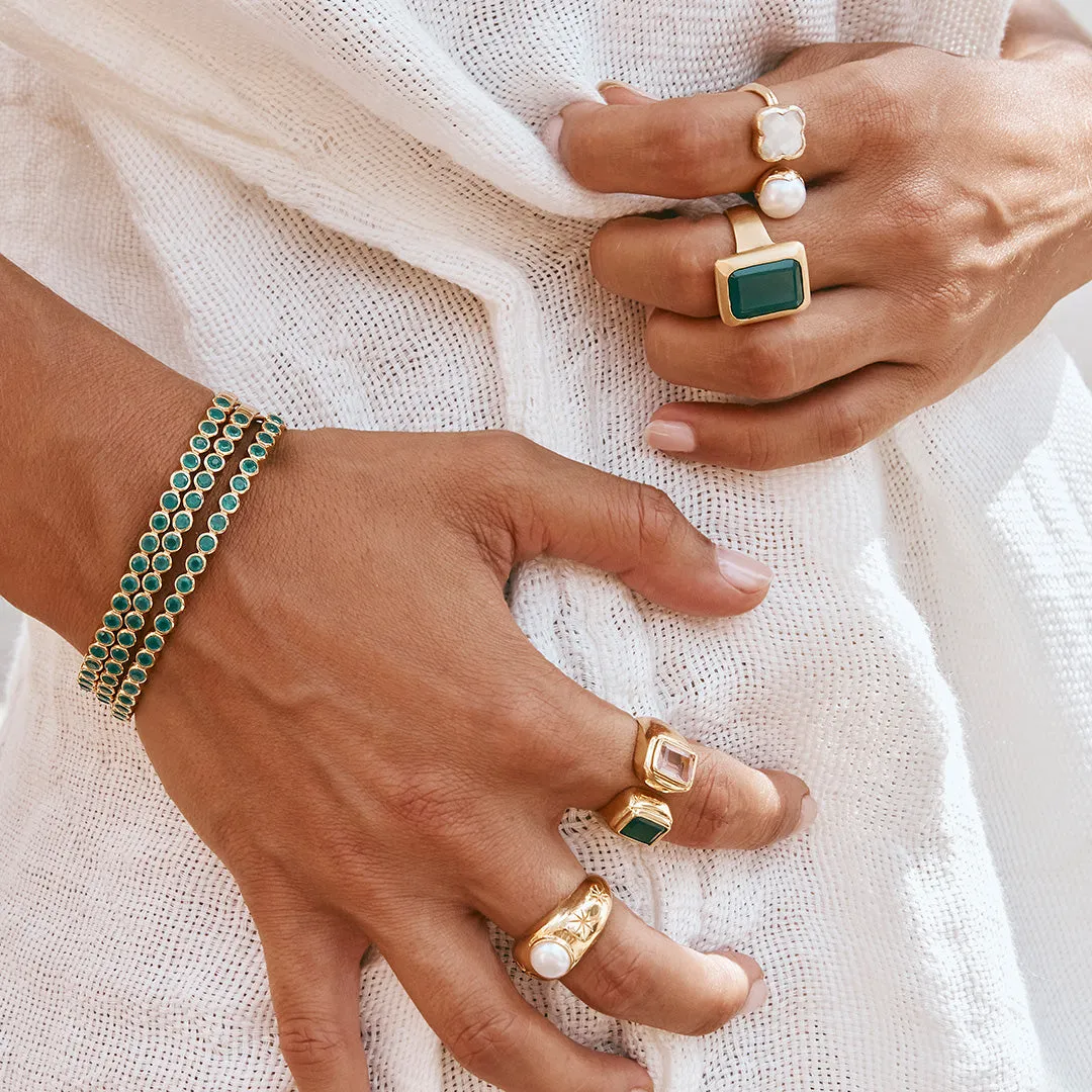 GREEN AGATE BANGLE