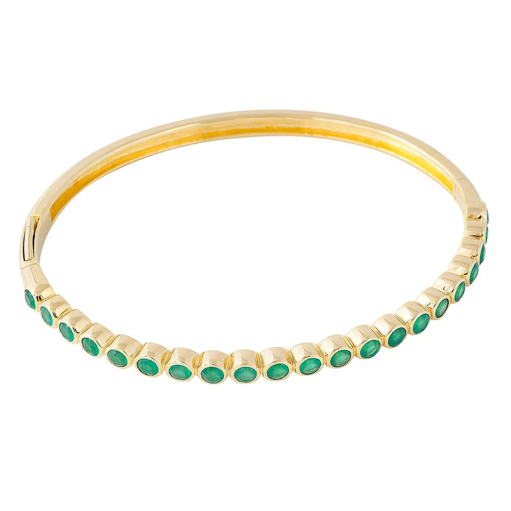 GREEN AGATE BANGLE