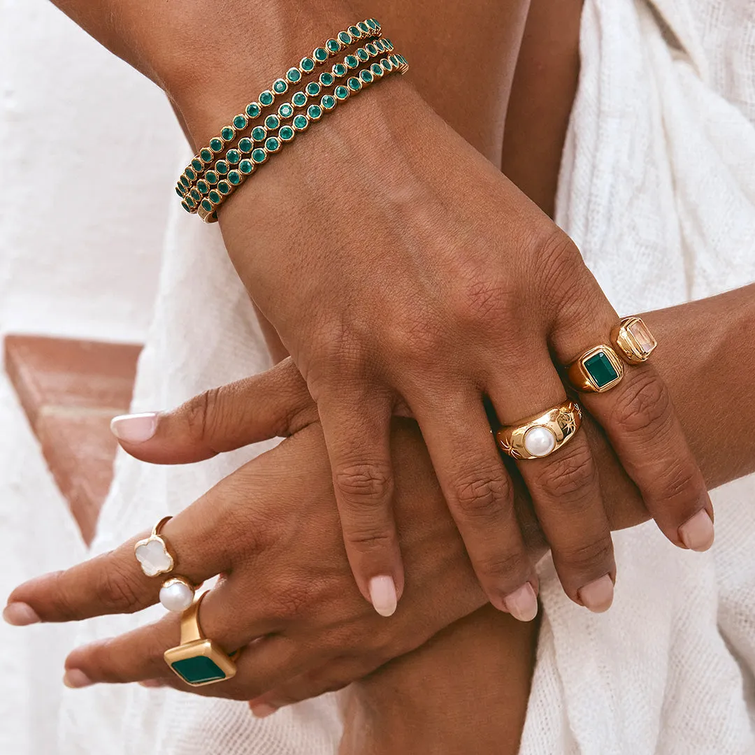 GREEN AGATE BANGLE