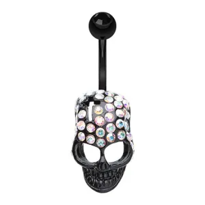 Hardcore Jeweled Blackline Skull