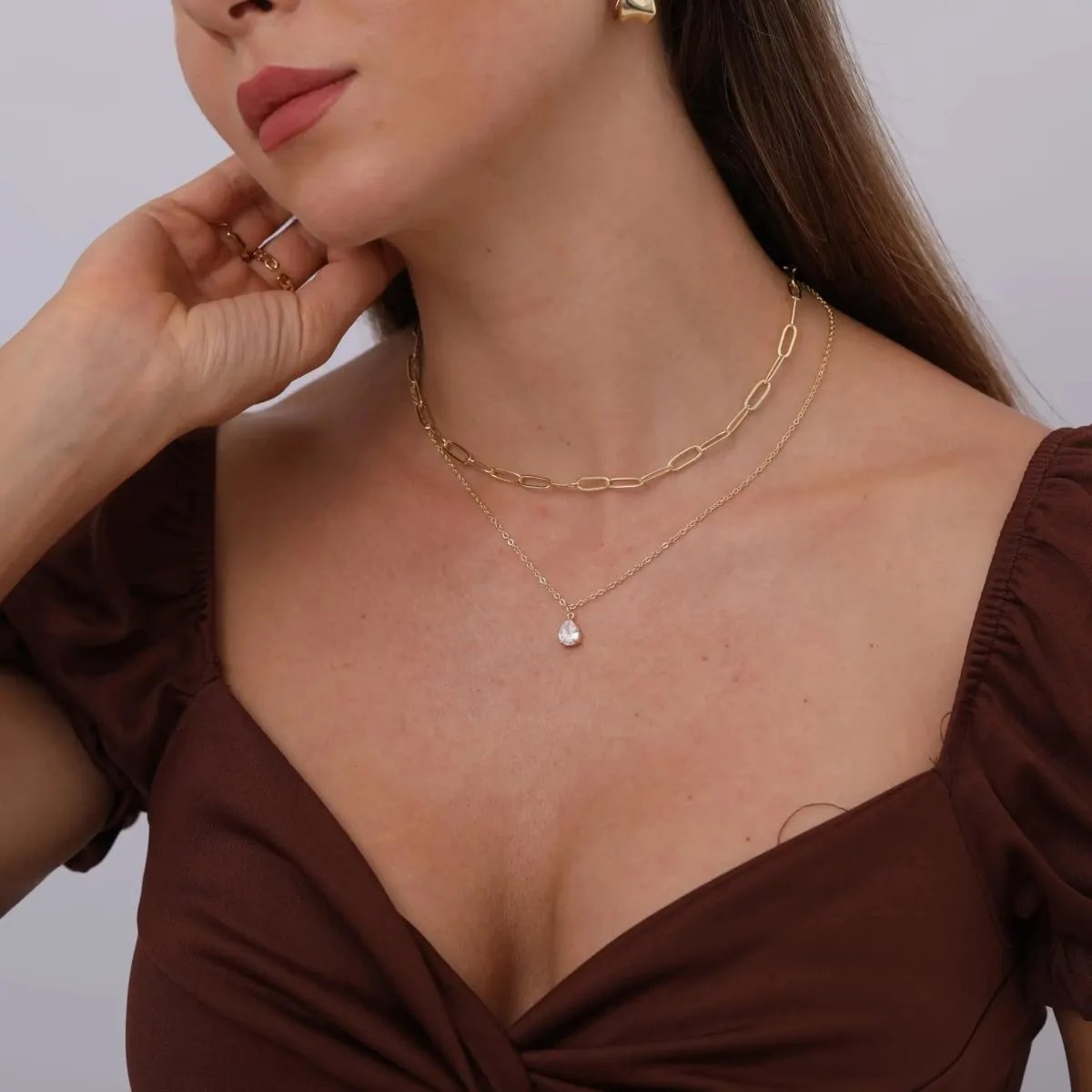 Kyerlyn Layered Diamond CZ Necklaces