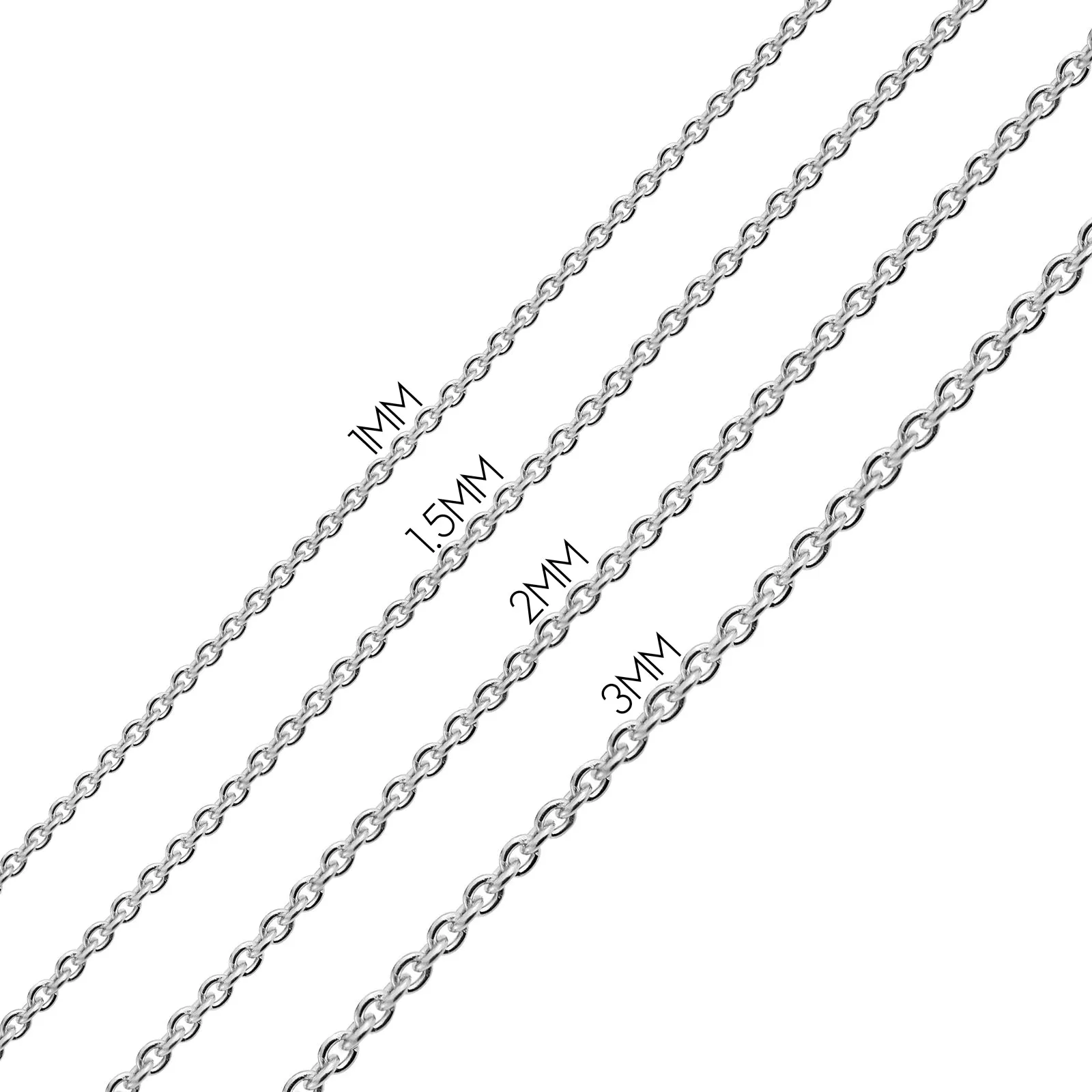 Men's 5MM Thick Sterling Silver Box Chain Necklace Italian Made 16-30 Inch