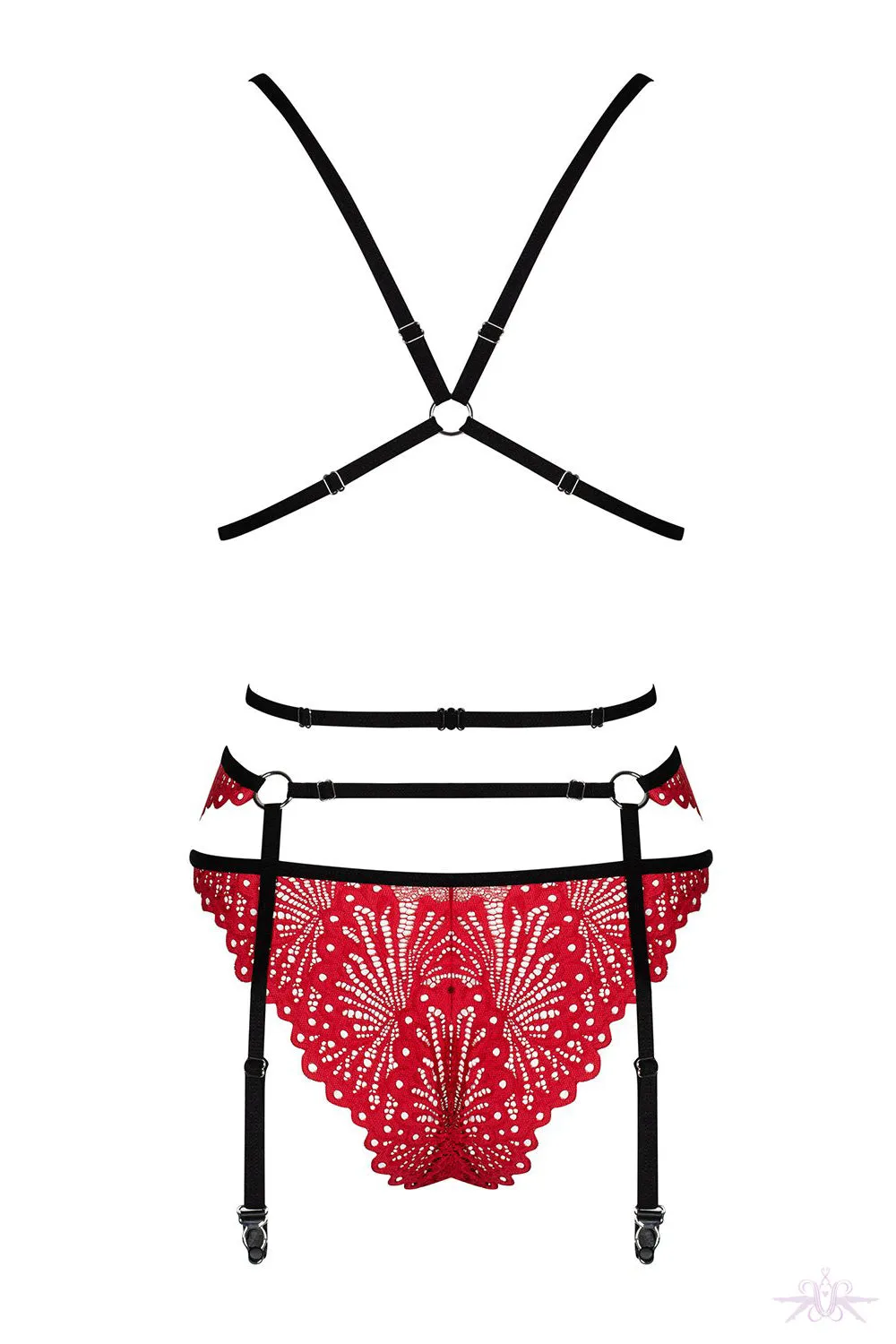 Obsessive Mettia Red Three Piece Set