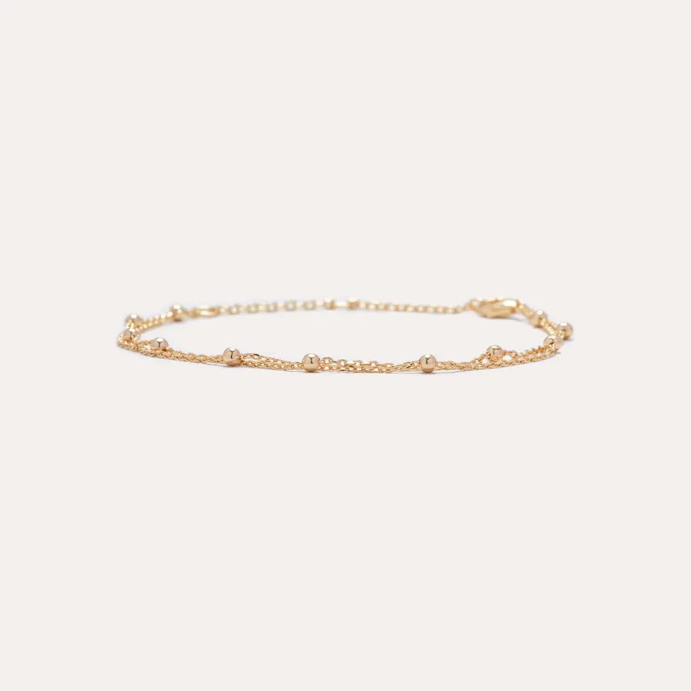 Orbit Bracelet in 14kt Gold Over Sterling Silver