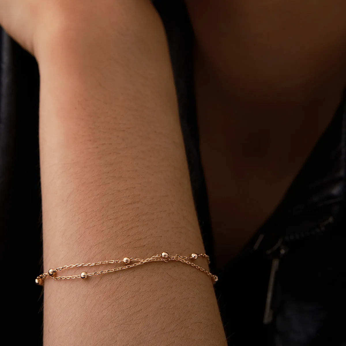 Orbit Bracelet in 14kt Gold Over Sterling Silver