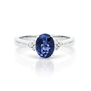 Oval Sapphire and Diamond Ring