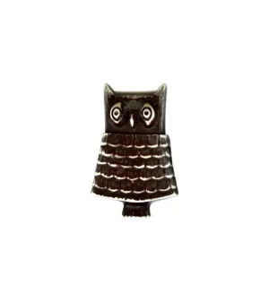 Owl Retrolite Pin in Brown & Ivory by Classic Hardware