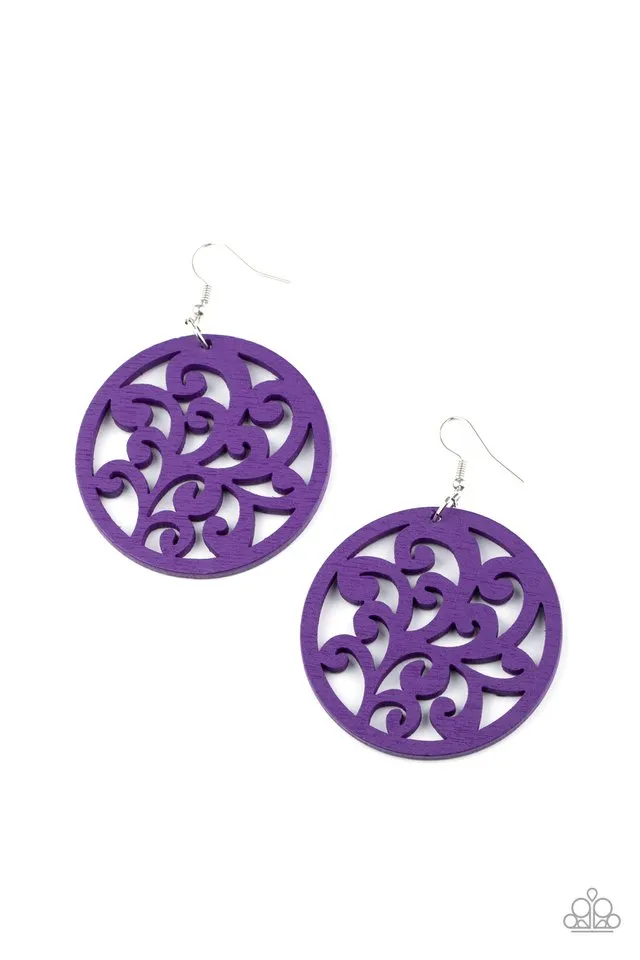 Paparazzi Earring ~ Fresh Off The Vine - Purple