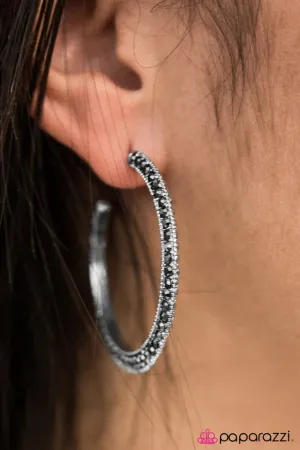 Paparazzi Earring ~ Sassy Stardom - Silver