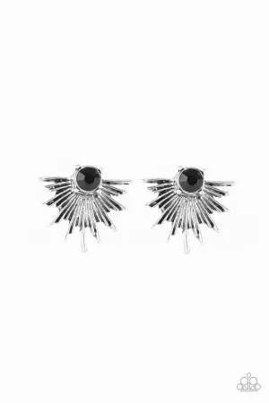 Paparazzi Earring ~ Starry Light - Black