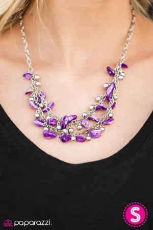 Paparazzi Necklace ~ Coastal Living - Purple