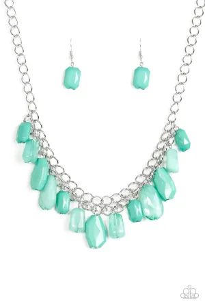 Paparazzi Necklace ~ Glacier Goddess - Green