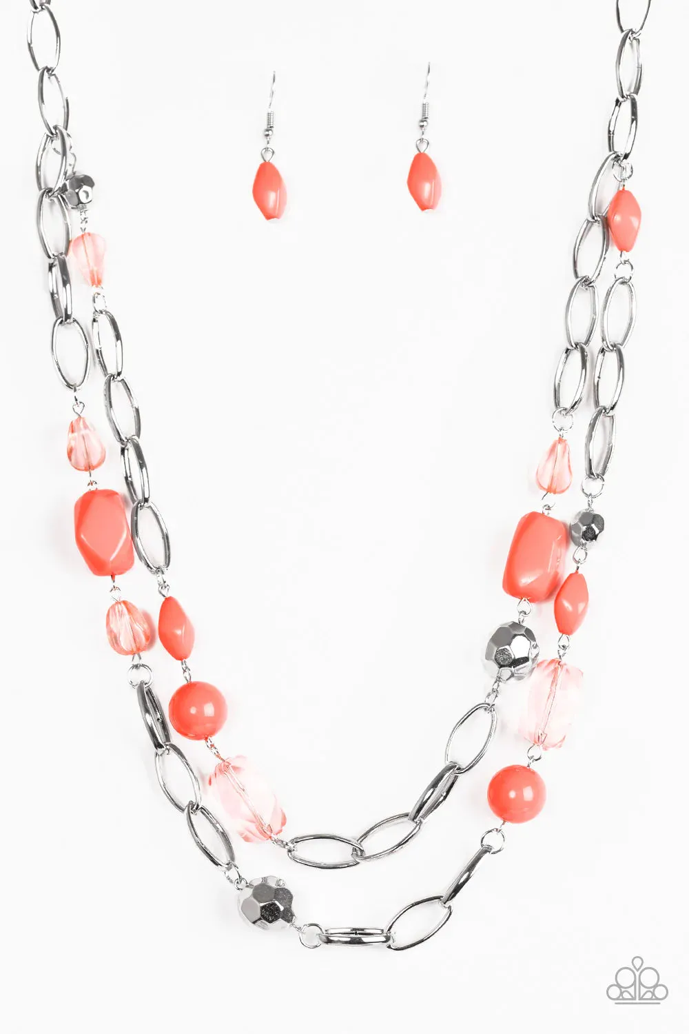 Paparazzi Necklace ~ GLEAM Weaver - Orange