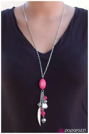 Paparazzi Necklace ~ Rock of Ages - Pink