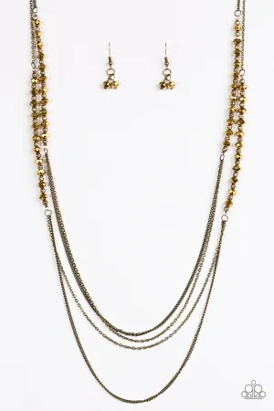 Paparazzi Necklace ~ Shimmer Showdown - Brass