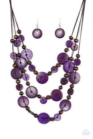 Paparazzi Necklace ~ South Beach Summer - Purple