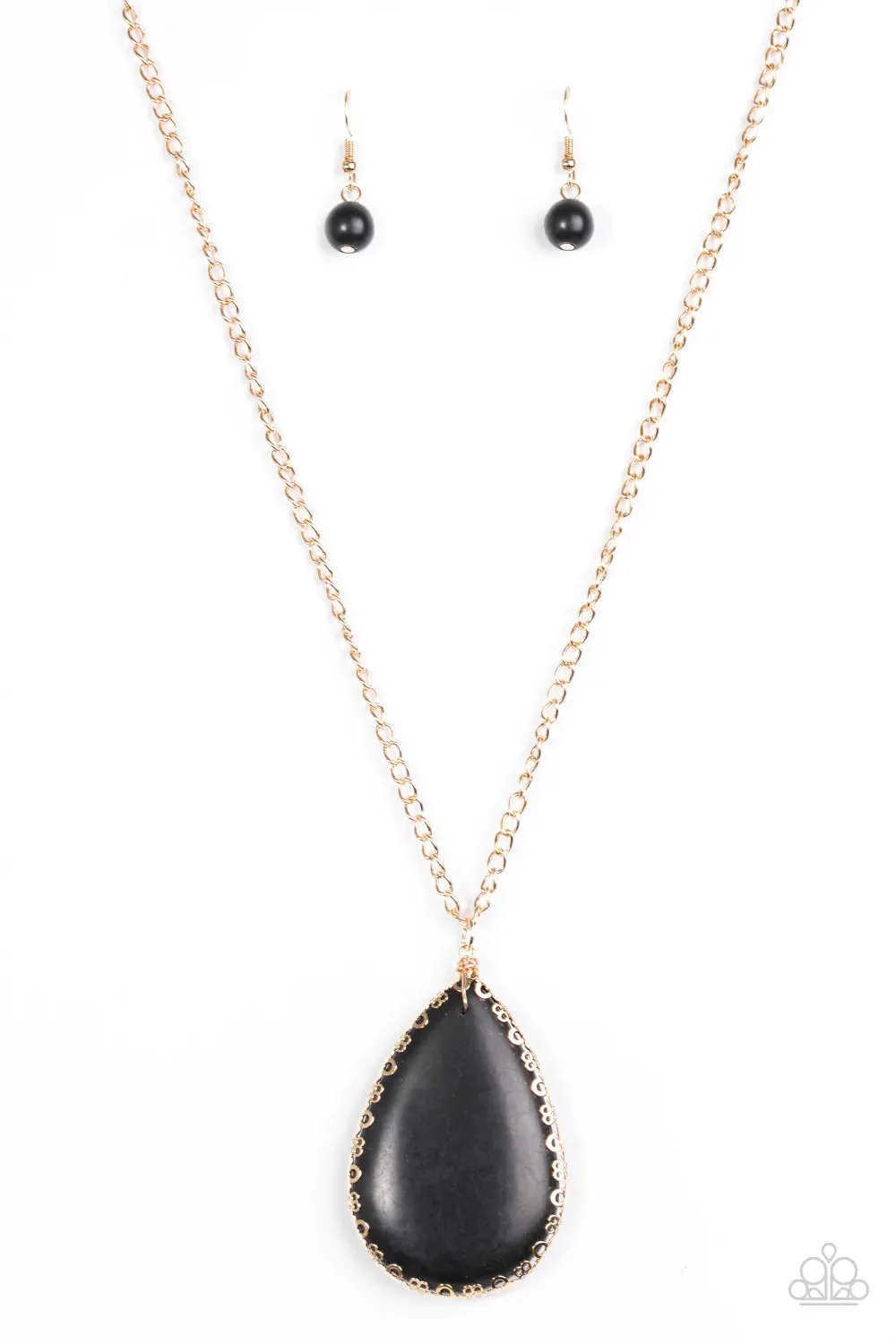 Paparazzi Necklace ~ Stone Magnificence - Black