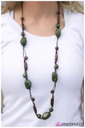 Paparazzi Necklace ~ Take A Hike - Green