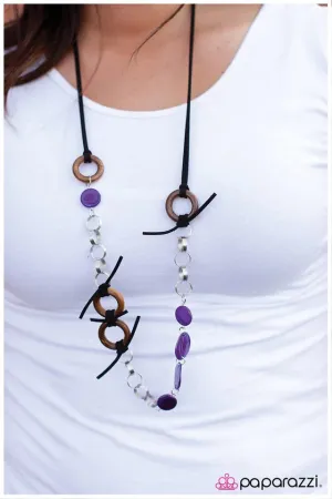 Paparazzi Necklace ~ Tied Me Over - Purple