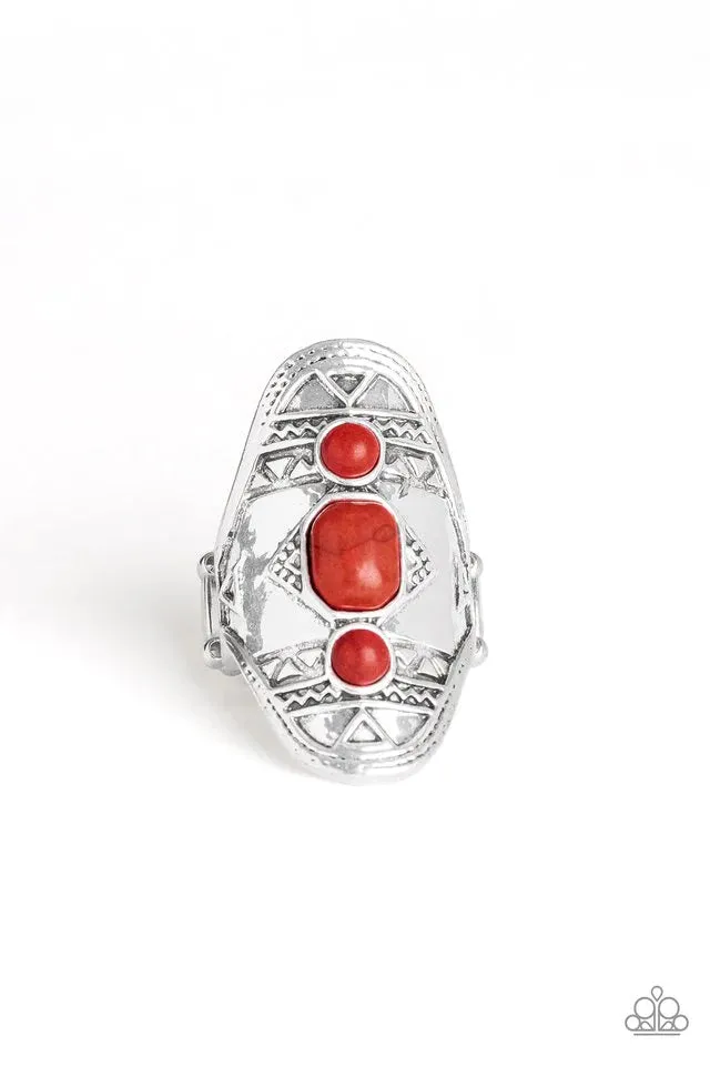 Paparazzi Ring ~ Desert Paint - Red