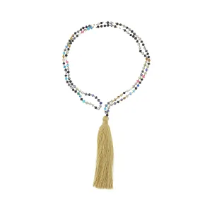 Pistachio Talya Tassel Necklace