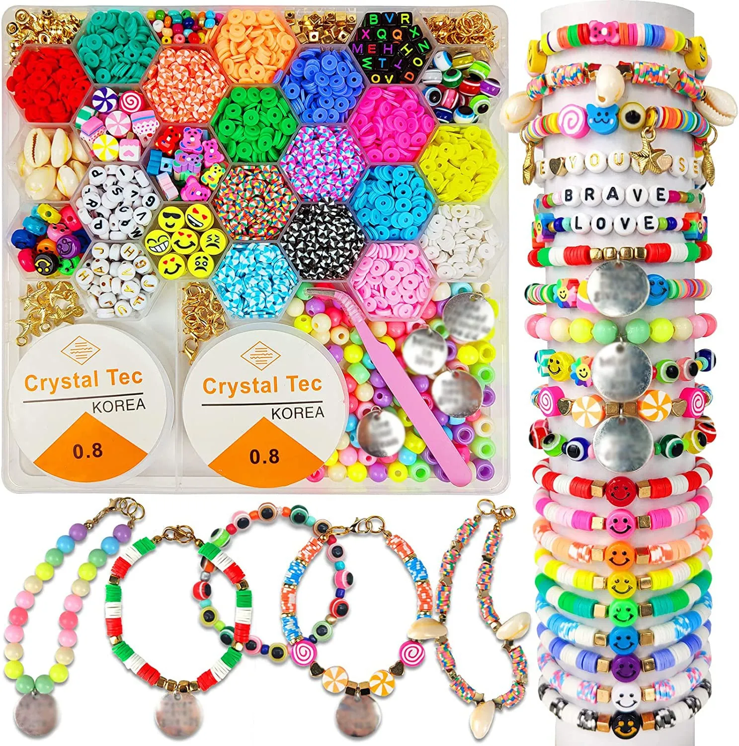 Poppy Crafts Clay & Letter Bead Kit 3600pcs