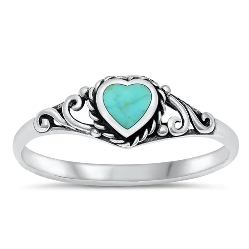 R34 Blue Heart Ring