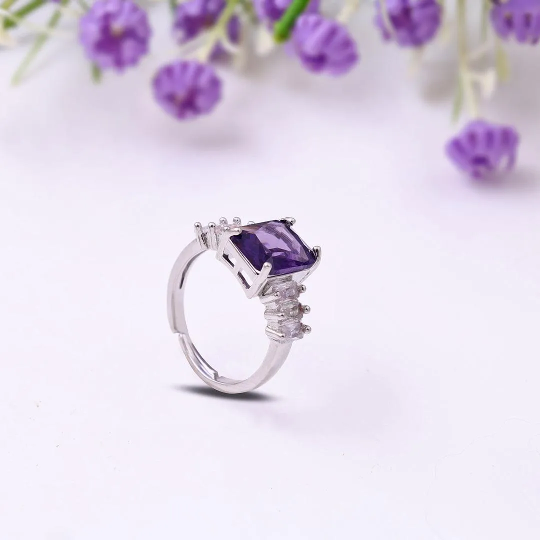 Sparkle Amethyst Statement Ring