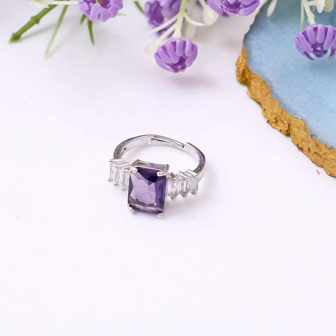 Sparkle Amethyst Statement Ring