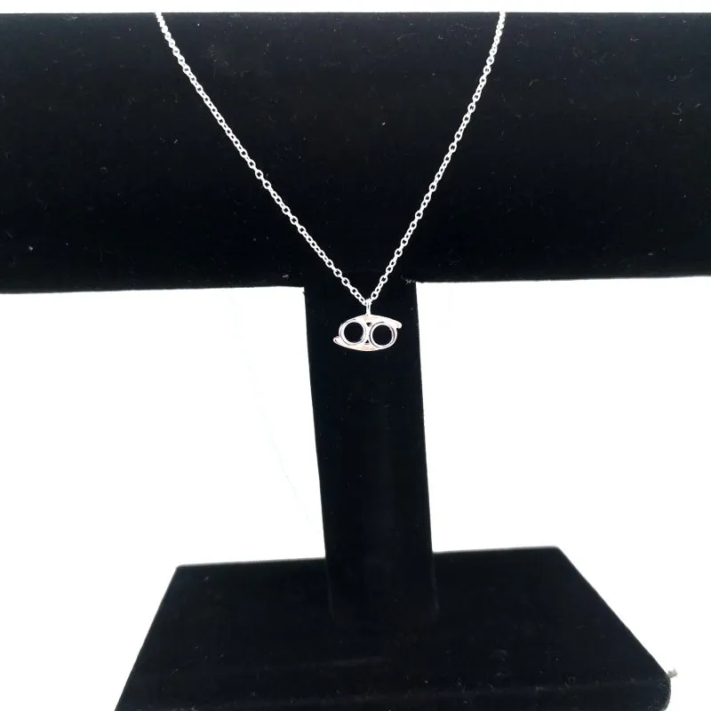 Sterling Silver Cancer Zodiac Sign Necklace